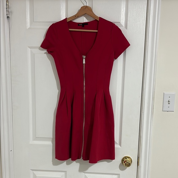 Maje Dresses & Skirts - Maje Red Zip-Up and Flare Mini Dress Size 1 (US S)